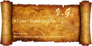 Vizer Gabriella névjegykártya
